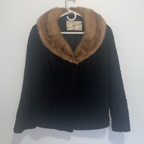 Vintage Persian Lamb Mink Fur Coat - Picture 1 of 10